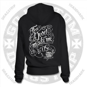The Devil Made Me Do It Girls Hooded Top 